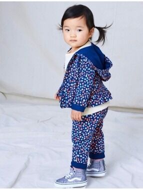 Tea Collection Set Floral Sz 9-12 Months EUC
